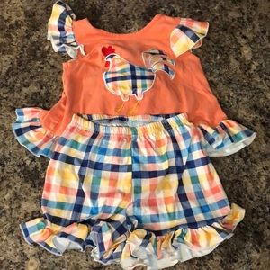 Marie Nicole Clothing Girls Size Lrg (4Yrs) Chicken Short Set